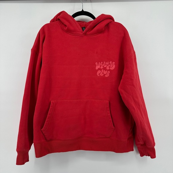 Cotton On Body Tops - Cotton On Body Wellness Club Plush Graphic Hoodie Red Sweatshirt Medium Cozy